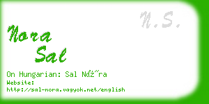 nora sal business card
